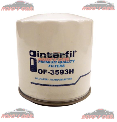 FILTRO DE ACEITE INTERFIL PARA HONDA ACCORD 2.3L L4 1998-2002, CR-V 1997-2001, PILOT 3.5L V6 2003, CHEVROLET LUV 2.2L L4 2002-2006, 2.3L L4 1997-2001, DODGE ATTITUDE 1.4L L4 2007-2008, 1.6L L4 2007-2008, FORD FESTIVA 1.3L L4 1988-1993
