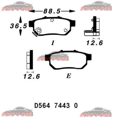 BALATA FRENO DE DISCO FAG CON UN CONECTOR ELECTRICO PARA HONDA CIVIC SIR 99-00/FIT LX 09-10 , EX 09-10