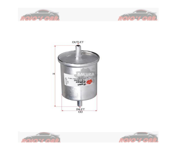 FILTRO DE COMBUSTIBLE SAKURA PARA VOLKSWAGEN GOL 1.6L 2008-2019, SAVEIRO 1.6L 2011-2016, SANDERO 1.6L 2015-2017
