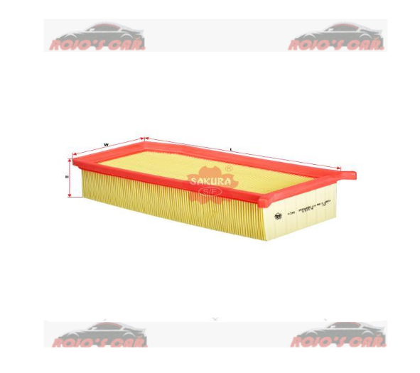 FILTRO DE AIRE SAKURA PARA RENAULT RENAULT CAPTUR 2.0L 2018-2021, RENAULT DUSTER 2.0L 2015-2021, RENAULT OROCH 2.0L 2018-2022