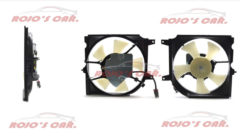 MOTOVENTILADOR TOTALPARTS PARA RADIADOR - NISSAN TSURU 4CIL 1.6L 93-99, 92120-5B410|9212060R00|92120-60R25 2 TERMINALES MOTOR, ASPAS Y TOLVA 12V 5