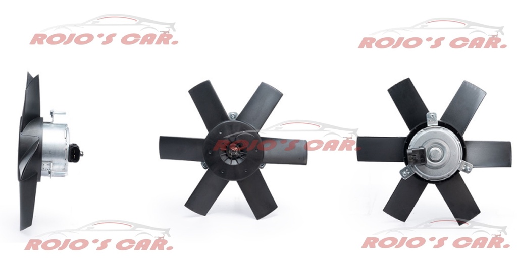 MOTOVENTILADOR TOTALPARTS PARA RADIADOR - CHEVROLET CHEVY 4CIL CON AIRE ACONDICIONADO 94-00, F006KM0288|F006KM0288|93294288 2 TERMINALES MOTOR Y ASPAS 12V 6