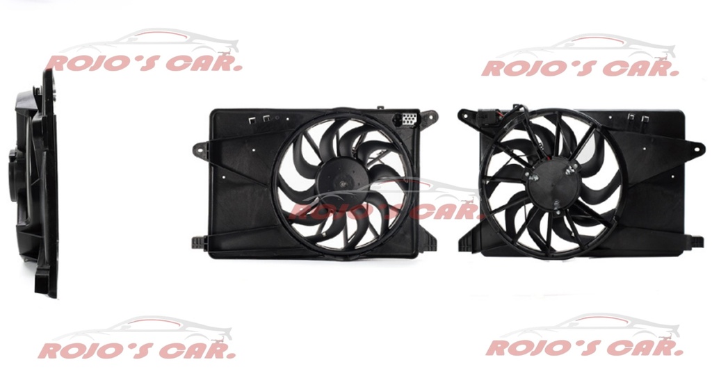 MOTOVENTILADOR TOTALPARTS PARA RADIADOR - CHEVROLET CORSA 4CIL 1.8L 03-09, TORNADO 4CIL 1.8L 06-12 93382154|93382154 3 TERMINALES MOTOR, ASPAS Y TOLVA 12V 10