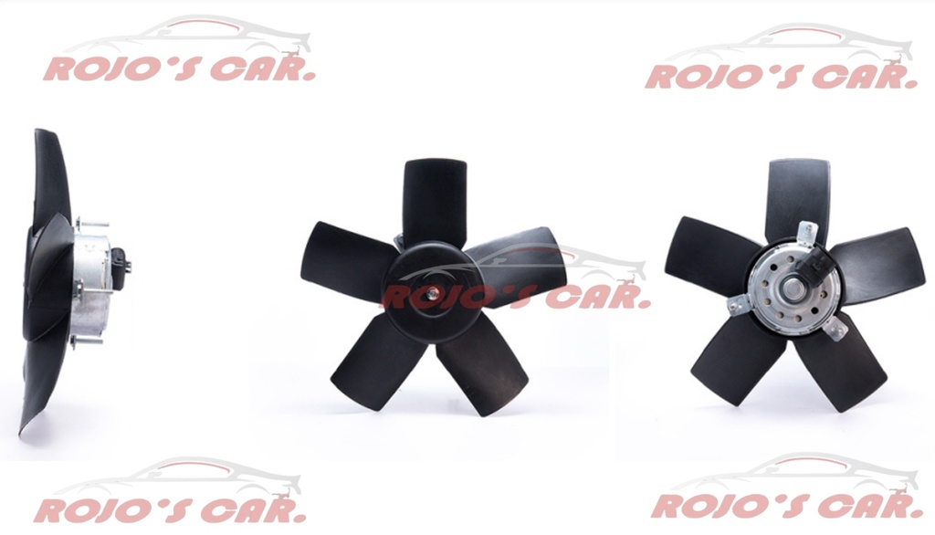 MOTOVENTILADOR TOTALPARTS PARA RADIADOR - CHEVROLET CHEVY 1.8L 4CIL 91-97, 1.6L 4CIL 94-02, 1.4L 4CIL 94-02, 130303244|0130303244 2 TERMINALES MOTOR Y ASPAS 12V 5