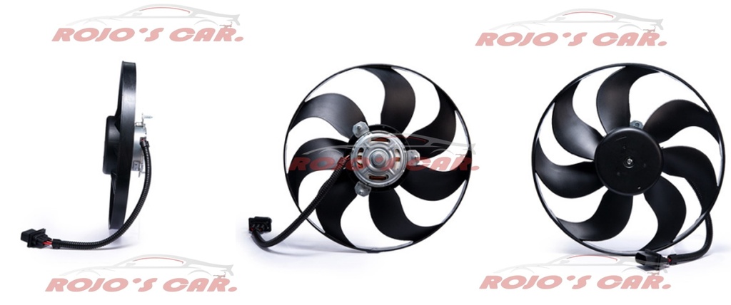 MOTOVENTILADOR TOTALPARTS PARA RADIADOR - SEAT IBIZA 4CIL 1.6L 03-09, VOLKSWAGEN BEETLE 4CIL 2.0L 98-14, 4CIL 1.9L 98-06, 4CIL 1.8L 99-05, 6X0959455C 3 TERMINALES MOTOR Y ASPAS 12V 7