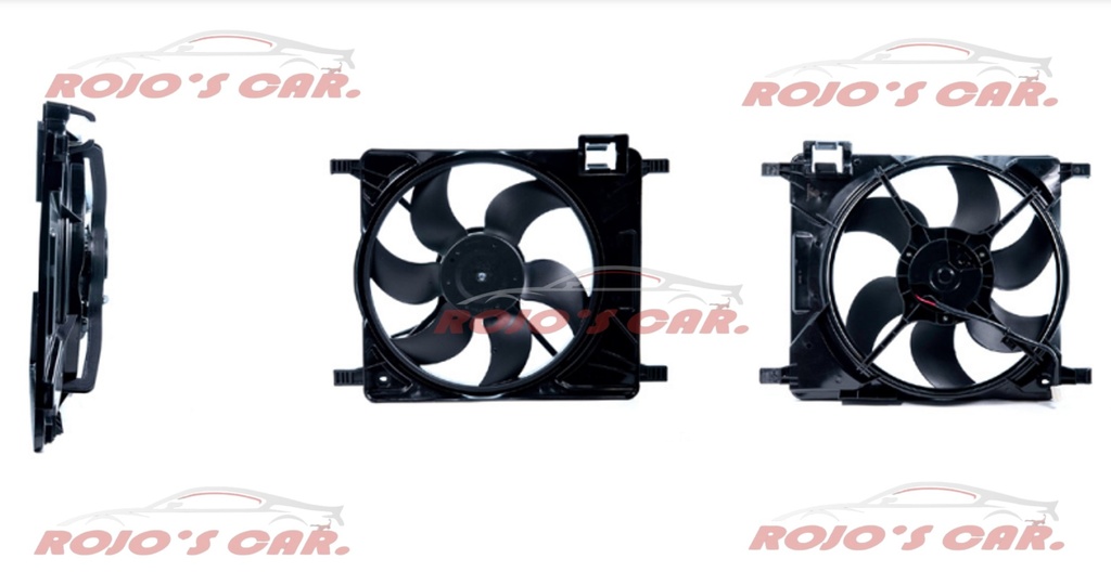 MOTOVENTILADOR TOTALPARTS PARA RADIADOR - CHEVROLET BEAT 4CIL 18-21, SPARK 4CIL 1.2L 11-15, 4CIL 1.4L 17-2195978939 2 TERMINALES MOTOR, ASPAS Y TOLVA 12V 6