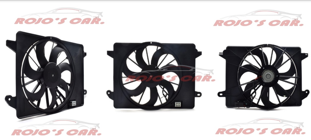 MOTOVENTILADOR TOTALPARTS PARA RADIADOR - 68050129AA 3 TERMINALES MOTOR, ASPAS Y TOLVA 12V 7