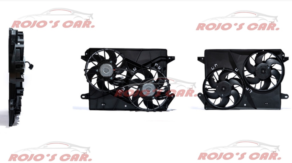 MOTOVENTILADOR TOTALPARTS PARA RADIADOR - DODGE CHARGER 8CIL 6.1L 06-08, 8CIL 5.7L 06-08, 6CIL 2.7L 06-08, 5137713AA 2 / 2 TERMINALES MOTOR, ASPAS Y TOLVA 12V 7 / 7