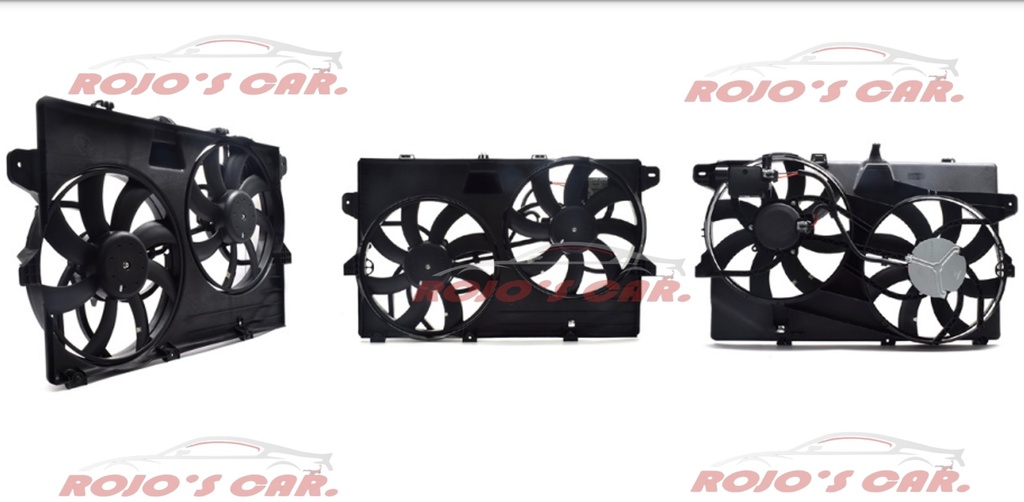 MOTOVENTILADOR TOTALPARTS PARA RADIADOR - FORD EDGE 6CIL 3.5L 07-14, 6CIL 3.7L 11-14 7T4Z8C607A|CT4Z8C607B 2 TERMINALES MOTOR, ASPAS Y TOLVA 12V 8 / 8