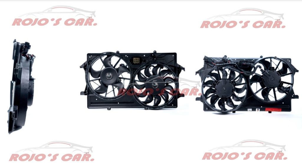MOTOVENTILADOR TOTALPARTS PARA RADIADOR - FORD FOCUS 4CIL 2.0L 01-03, 1S4Z8C607-AA|1S4Z8C607CA 2 / 1 TERMINALES MOTOR, ASPAS Y TOLVA 12V 11 / 5