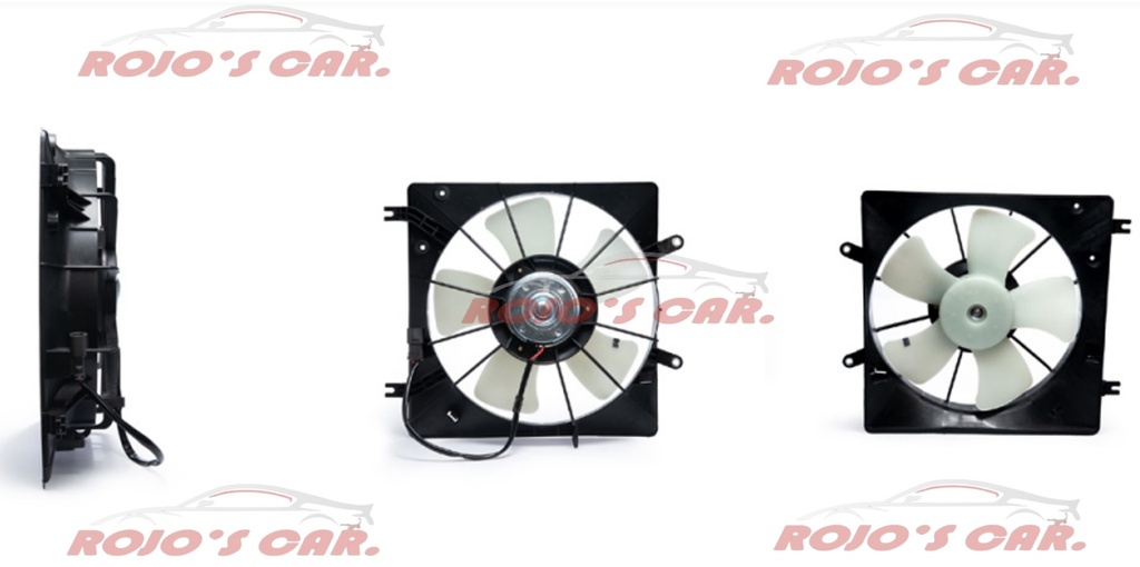 MOTOVENTILADOR TOTALPARTS PARA RADIADOR - HONDA ACCORD 6CIL 3.0L 03-07, 19030RCAA01 2 TERMINALES MOTOR, ASPAS Y TOLVA 12V 5
