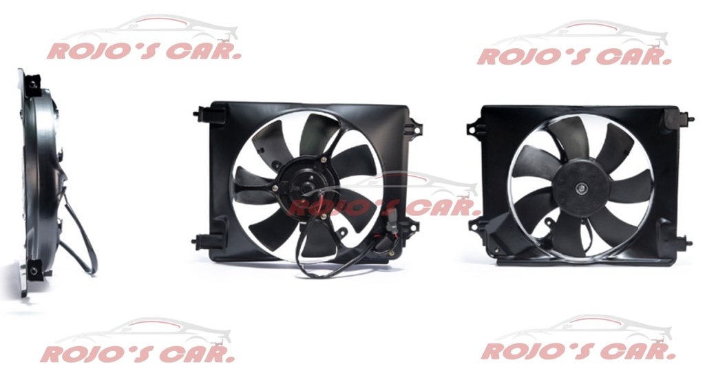 MOTOVENTILADOR TOTALPARTS PARA RADIADOR - HONDA CIVIC 4CIL 1.8L 06-08, FIT 4CIL 1.7L 07-08, 4CIL 2.4L 07-08, 2 TERMINALES MOTOR, ASPAS Y TOLVA 12V 7