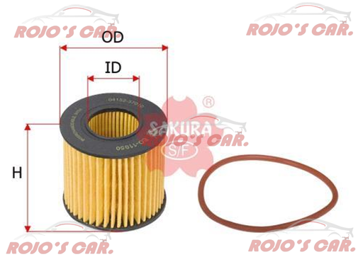 FILTRO DE ACEITE SAKURA - TOYOTA COROLLA - PRIUS - MATRIX - YARIS