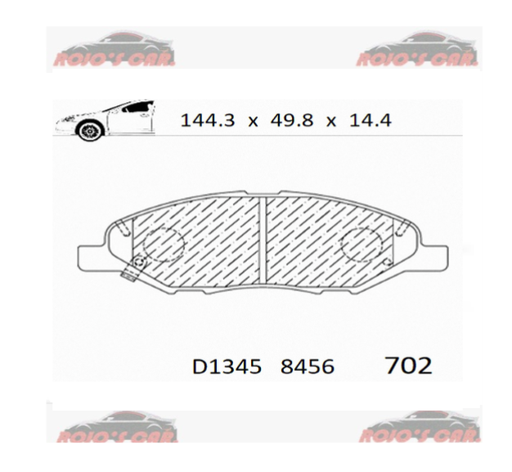 JUEGO DE BALATA FRENO DE DISCO GP1 NISSAN TIIDA 2007-16
