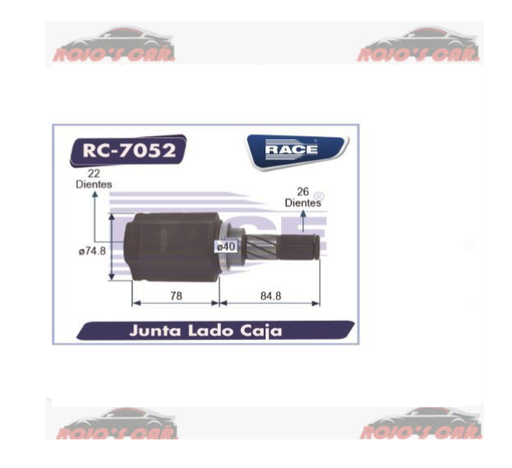 JUNTA HOMOCINETICA RACE PARA NISSAN MARCH 1.6L L4 2011-2014