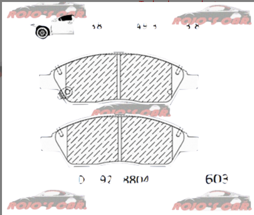 Juego de balatas de freno GP1 BALATA FRENO DE DISCO GP1 NISSAN VERSA 1.6 2012-20