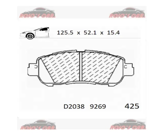 Juego de balatas de freno GP1 NISSAN VERSA 2020-21