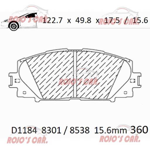 BALATA FRENO DE DISCO GP1