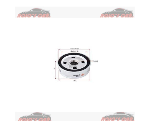 FILTRO DE ACEITE SAKURA NISSAN PLATINA 1.6L 02-09, APRIO 1.6L 07-10, RENAULT TRAFIC 1.9L DIESEL 07-13