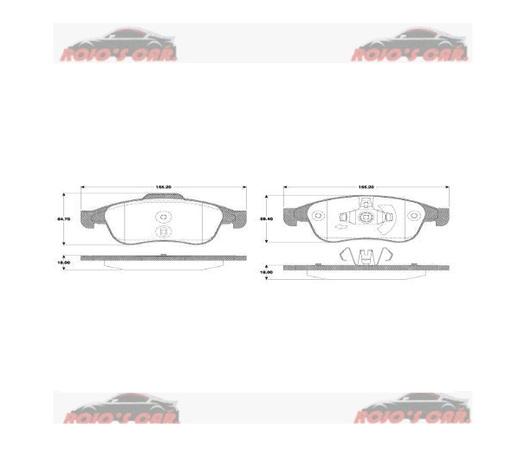  BALATA FRENO DE DISCO GP1 DELANTERO PARA RENAULT FLUENCE 2011-2013, CAPTUR 2016-2018, DUSTER 2013-2018, DERECHO E IZQUIERDO, SEMIMETALICA
