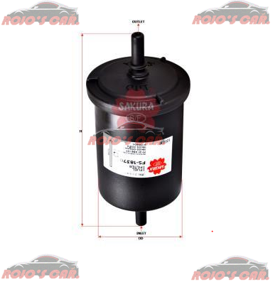 FILTRO DE COMBUSTIBLE SAKURA PARA HONDA CITY 1.5L 2010-2013, MOBI 1.0L 2016-2022, RENAULT KWID 1.0L 2019-2022