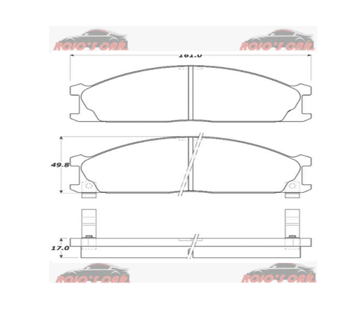 BALATA FRENO DE DISCO WAGNER PARA NISSAN D21 PICKUP 2.4L L4 1995-2007, FRONTIER 1998-2004, NP300 2009-2010, PATHFINDER1987-1995, URVAN 2000-2001, XTERRA 2003-2005, HONDA ODYSSEY 2010-2011