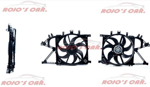 MOTOVENTILADOR TOTALPARTS PARA RADIADOR - CHEVROLET CORSA 4CIL 1.4L, 1.8L 02-09, TORNADO 4CIL 1.8L 04-09 1314443|696383 3 TERMINALES MOTOR, ASPAS Y TOLVA 12V 7
