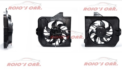 MOTOVENTILADOR TOTALPARTS PARA RADIADOR - CHRYSLER CARAVAN 4CIL 2.4 00-01, VOYAGER 4CIL 2.4L 00-01, 4809170AD|4809170AD|OF0004|CH3113102 2 TERMINALES MOTOR, ASPAS Y TOLVA 12V 7