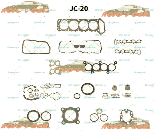 JUEGO DE JUNTAS DE MOTOR TF VICTOR MOTOR CON 12 VALVULAS K24 140IN PARA NISSAN D21 PICKUP 2.4L L4 91-97/PICKUP 2.4L L4 91-97 , LUJO 91-97 , TIPICO 91-97 , TIPICO PLUS 91-97