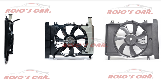 MOTOVENTILADOR TOTALPARTS PARA RADIADOR - LEXUS ES330 6CIL 3.3L 04-06, TOYOTA CAMRY 6CIL 3.3L 04-06, 16361-21090|16363-0D110|167110M150 2 TERMINALES MOTOR, ASPAS , TOLVA Y TANQUE 12V 7