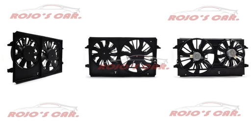 MOTOVENTILADOR TOTALPARTS PARA RADIADOR - CHEVROLET MALIBU 4CIL 2.2L 04-08, 6CIL 3.5L 04-06, 6CIL 3.9L 06-06. 4CIL 2.4L 07-12, 15236647|15254643|22713868 2 / 2 TERMINALES MOTOR, ASPAS Y TOLVA 12V 9 / 7