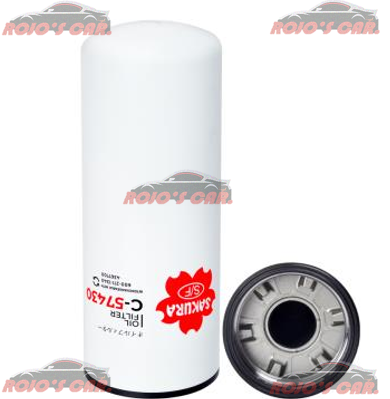 FILTRO DE ACEITE SAKURA PARA CUMMINS MODELO C450 D5EB 4.5L, MOTOR QSZ13-G7 13L, QSZ13-G5 13L, ISX15 15L 2015, X15 15L 2017, MODELO 912E 11L, MOTOR QSM11 2007, SANDY CUMMINS QSM11 2011, SHAANXI CUMMINS ISM 2008, KOMATSU HD7855LC, QST30 SERIES