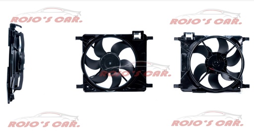 MOTOVENTILADOR TOTALPARTS PARA RADIADOR - CHEVROLET BEAT 4CIL 18-21, SPARK 4CIL 1.2L 11-15, 4CIL 1.4L 17-2195978939 2 TERMINALES MOTOR, ASPAS Y TOLVA 12V 6