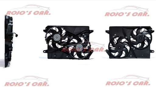 MOTOVENTILADOR TOTALPARTS PARA RADIADOR - DODGE CHARGER 8CIL 6.1L 06-08, 8CIL 5.7L 06-08, 6CIL 2.7L 06-08, 5137713AA 2 / 2 TERMINALES MOTOR, ASPAS Y TOLVA 12V 7 / 7