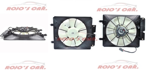 MOTOVENTILADOR TOTALPARTS PARA RADIADOR - HONDA CR-V 4CIL 02-06, ELEMENT 4CIL 2.4L 03-11, 38616P3G003 2 TERMINALES MOTOR, ASPAS Y TOLVA 12V 7