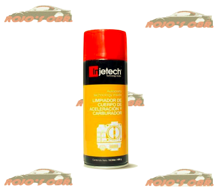LIMPIADOR DE CUERPO DE ACELERACION Y CARBURADOR 2 EN 1 QUIMICOS INJETECH DE 400 ML
